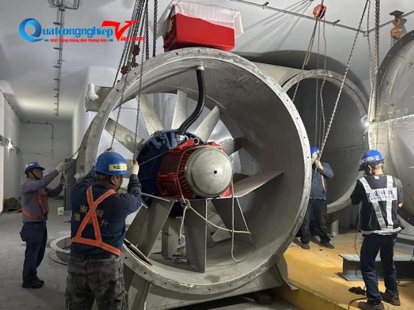 Quy trình lắp quạt hướng trục