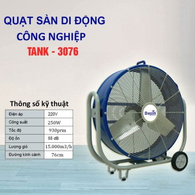 Sản phẩm quạt di động Dasin Tank-3076