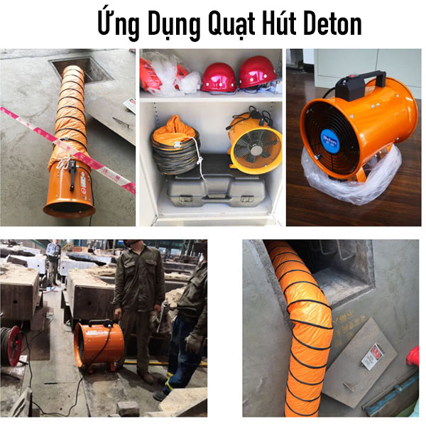 Ứng dụng của quạt hút xách tay Deton